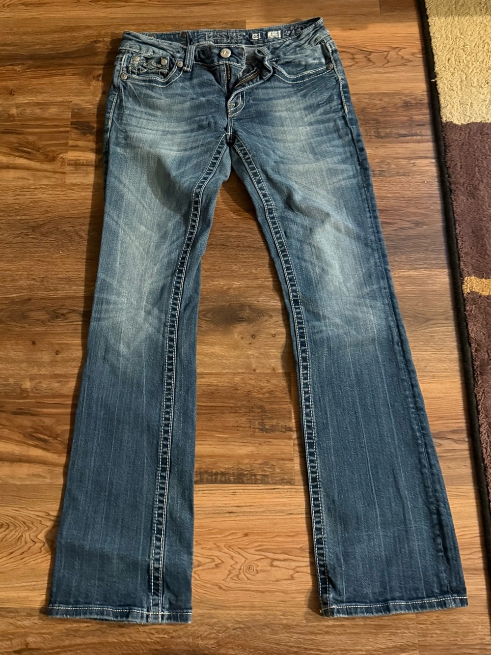 Miss Me Faded Blue Flare Jeans